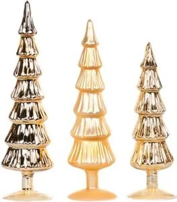 Produktbild von Goodwill Weihnachtsbaumglas Gold-Champagner H 28,5 cm Sonderangebot 3er Set