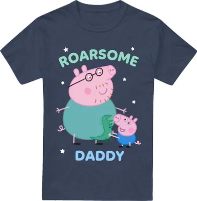 Obrázek produktu pro Prasátko Peppa - Tričko "Roarsome" pro muže/dámy uni TV21393 (S) (Námořnická modrá strakatá)