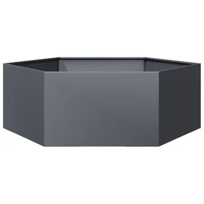 Zdjęcie produktu dla vidaXL Sadzarka antracytowa sześciokątna 138x120x45 stalowa