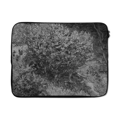 Produktbild von MuchoWow® Laptop Hülle 17 Zoll Laptoptasche Flieder - Vincent van Gogh - Schwarz - Weiß - Zipper - Schutzabdeckung