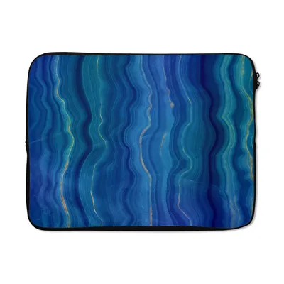Produktbild von MuchoWow® Laptop Hülle 15 Zoll Achat-Geode - Edelsteine - Blau Laptoptasche - Laptoptasche - Sleeve - Rundum-Schutz