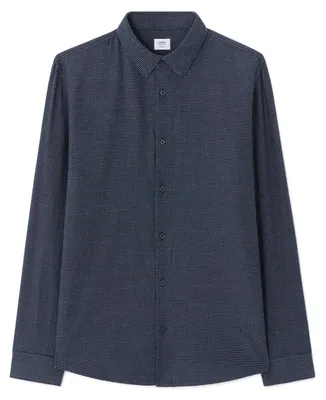 Produktbild von Celio Nadob Normales Herrenhemd aus 100 % Baumwolle, Dunkelblau, Größe XL
