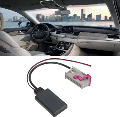 Immagine prodotto di Modulo wireless Bluetooth 5.0 per auto Adattatore AUX IN 32 pin Ricambio per A3 A4 A6 A8 RNS E Navigazione