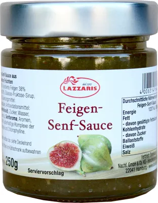 Image de Sauce à la moutarde et aux figues de Lazzaris 250g