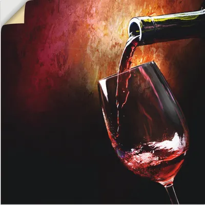 Produktbild von ARTland Wandbild, selbstklebend Wein - Rotwein Größe: 30x30 cm