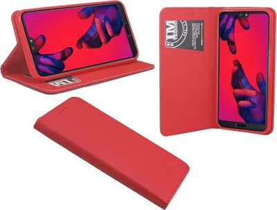 Produktbild von Huawei P20 Handyhülle Tasche Flip Case Smartphone Schutzhülle Rot