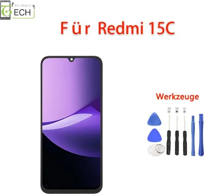 Produktbild von Für Xiaomi Redmi 15C 25078RA3EL LCD Display mit Rahmen Touchscreen Bildschirm