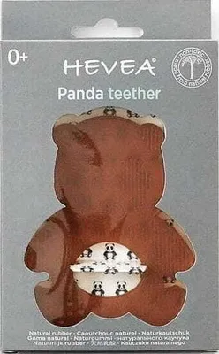 Produktbild von Hevea - "Panda" Beißring (100% Naturkautschuk) - Zahnungshilfe