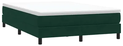 Produktbild von vidaXL Boxspringbett ohne Matratze Dunkelgrün 160x210 cm Samt