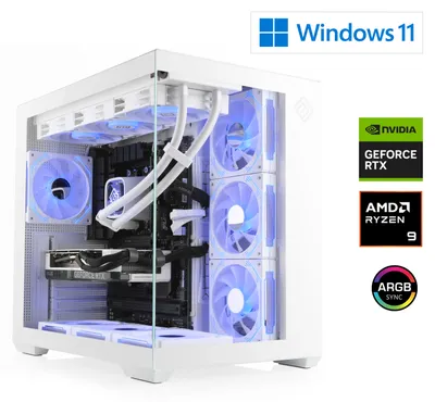 Produktbild von Gaming PC, AMD Ryzen 9 9950X3D, 4300 MHz, GeForce RTX 5070 Ti, 32 GB DDR5 RAM, 2000 GB M.2 SSD, Windows 11 Home, USB 3.2 | M12130H
