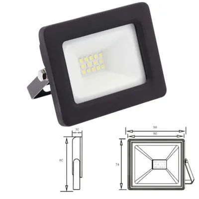 Produktbild von 10w LED Strahler Flut Licht für den Außenbereich IP65 in schwarz Eckig|Neutralweiß