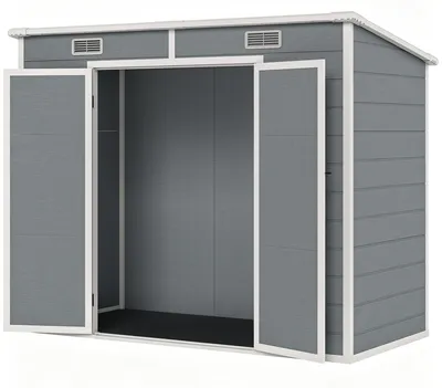 Productafbeelding van Outsunny tuinhuis, 2,54 m², waterdicht, tuinhuis met hellend dak, schuur voor tuingereedschap