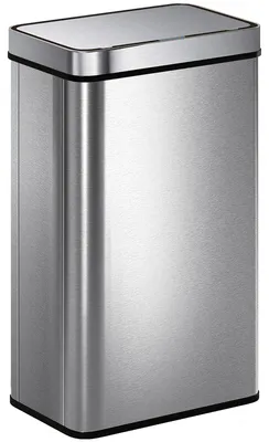 Produktbild von 60 L Sensor-Mülleimer, automatischer Deckel, Edelstahl, vielseitig einsetzbar, Silberfarben