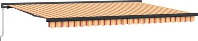 Image de vidaXL Marquise rétractable jaune et orange 500 x 300 cm