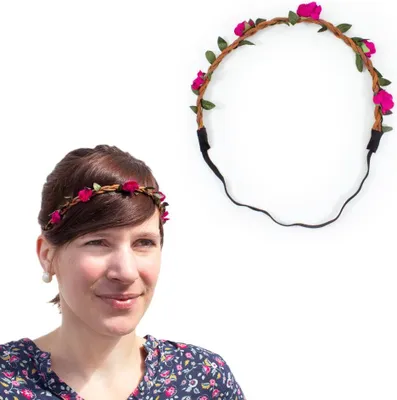 Produktbild von Oblique Unique Blumen Haarband Stirnband Haarschmuck Bohemia Kopfschmuck - pink