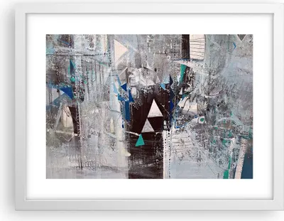 Produktbild von Gerahmtes Poster - Weißer Rahmen - Abstraktion modern - 40x30 cm - Wand Bild - Wanddeko - Wandbilder - Kunstposter - Wandposter - Bilderrahmen - Bilder - Kunstdruck - Wandbild - P2WAA40x30-4006