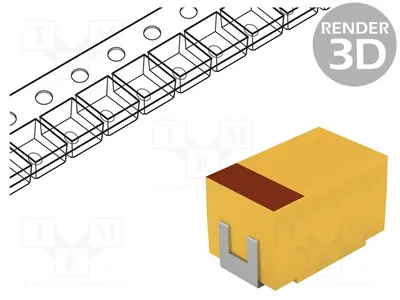 Produktbild von 1x Kondensator: Tantal Geh: E 2917 10VDC 220uF SMD 10% -55÷125°C TAJE227K010RNJ