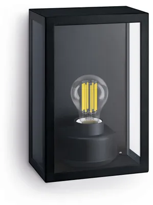 Immagine prodotto di Lampada da parete per esterni ALZOR E27 IP44 nero Philips
