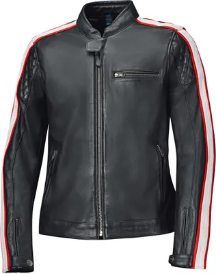 Produktbild von Held Brixham Motorrad Lederjacke, schwarz/rot/weiß, 54