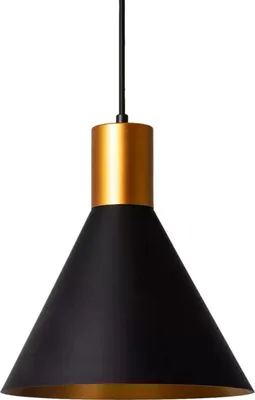 Zdjęcie produktu dla Lampa wisząca Librio czarno-złota 1xE27x40W aluminium wym:150x25x25cm IP20 Abruzzo