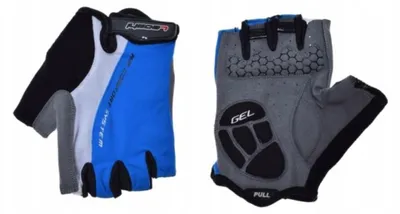 Produktbild von Leoshi LSL3245 Gel-Fahrradhandschuhe kurz blau weiß