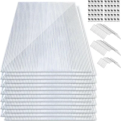 Obrázok produktu pre Izrielar 28x polykarbonátové dvojstenné dosky 4mm, 20,5m² dvojstenná doska, 100x svorky + 100x Z-klipy, odolné voči UV žiareniu Pre skleníky, záhradné prístrešky