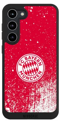 Produktbild von NIVOCASE Handyhülle für Samsung Galaxy S23+  Hülle NIVOpure Case Schwarz FC Bayern München FCB Offizielles Lizenzprodukt