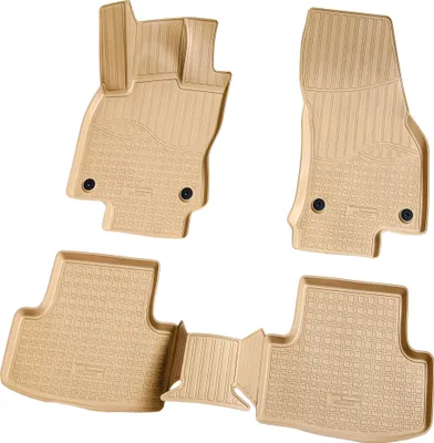 Immagine prodotto di 3D Gomma Tappetini per Skoda Karoq Tipo NU7 Anno Da 2017> Beige Con Bordo