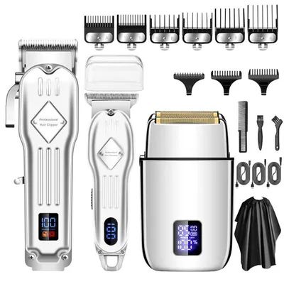 Obrázek produktu pro Stříhací strojek 2000 mAh – zastřihovač vousů a vlasů, výkonný bezdrátový hair trimmer