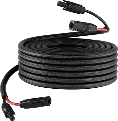 Immagine prodotto di SucceBuy Prolunga cavo solare 15,2 m, 10 AWG, cavo di prolunga solare con rivestimento ignifugo, spine e prese, cavo PV impermeabile IP67, cavo solare per veicoli, camper, nero e rosso