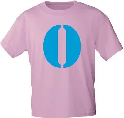 Produktbild von Kinder T-Shirt  mit Print Buchstabe - O - 85130 Rosa Gr. 110-164 Größe - 110/116