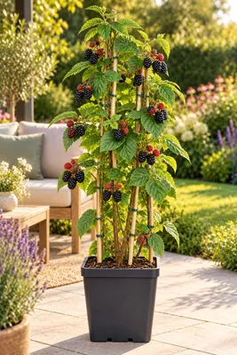 Zdjęcie produktu dla Malina bez kolców Chester, 50–70 cm – Rubus fruticosus, zimotrwała roślina owocująca, idealna do ogrodu, na pergolę i do uprawy w donicach