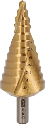 Imagen del producto de KS Tools 330.2347, Taladro, Broca escalonada, Rotación en sentido horario, 3,7 cm, 100 mm, Metal