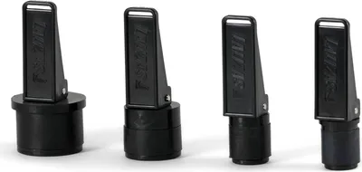 Produktbild von 2er Set Lenzstopfen mit Hebel-Verschluss Kunststoff Schwarz Größe: Durchmesser 40 mm