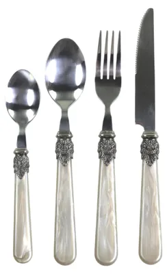 Produktbild von Chic Antique Linas Besteck Antique Champagner mit Silber Deko – 4er Set
