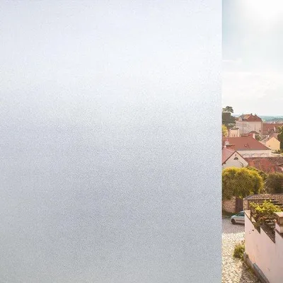 Produktbild von Famanu Fensterfolie mit Sichtschutz - Statische, abnehmbare Folie für Badezimmer und