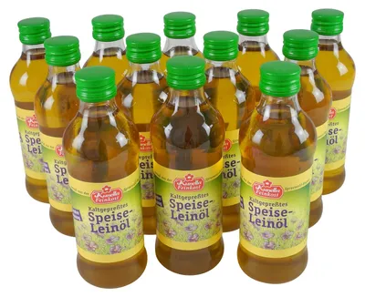 Produktbild von Kaltgepresstes Leinöl von Kunella Feinkost - 12er Pack (12 Flaschen à 250 ml)