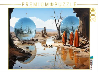 Produktbild von CALVENDO Puzzle Blaue Kugeln | 2000 Teile Lege-Größe 90x67cm Foto-Puzzle für glückliche Stunden