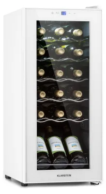 Image de Klarstein Cave a Vin, Caves à Vin de Conservation de 50L, Porte en Verre, Cave a Vins à Zone Unique, Bar Int/Ext, Frigo Vin, Armoire a Vin, Cave a Vin de Vieillissement, Cave à Vin 18 Bouteilles