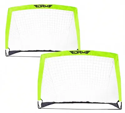 Immagine prodotto di Set da calcio portatile, composto da 2 porte, pieghevoli, con borsa per il trasporto e pali in fibra di vetro, per uso esterno