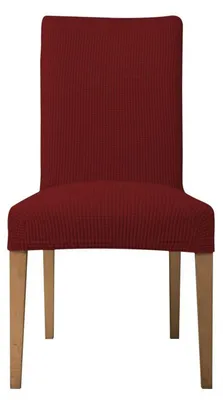 Obrázek produktu pro 6 kusů potahů na židle, elastické, s vzorem Jacquard, bi-elastické, vínová barva