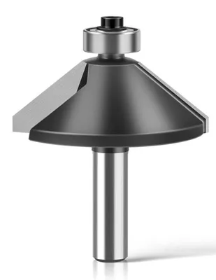 Immagine prodotto di Fresatrice a candela, diametro 8 mm, inclinazione 45 gradi, in metallo duro, per lavorazione del legno, larghezza 44 mm, profondità 19 mm