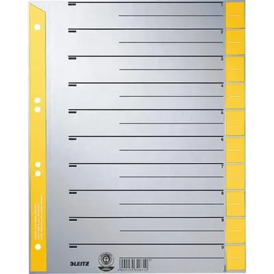 Produktbild von LEITZ Trennbl„tter, DIN A4, Karton grau 230 g/qm