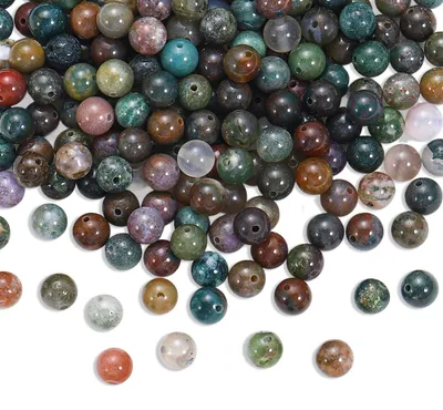 Achatperlen, 120 Stk., 6 mm, rund, Naturstein, DIY-Schmuck