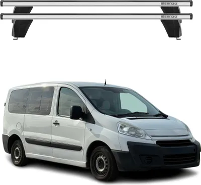 Produktbild von Menabo Dachträger Grundtäger für Citroen Jumpy 2007-2016 75kg Alu Silber 2 tlg