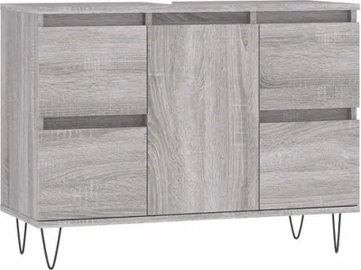 Obrázok produktu pre vidaXL Kúpeľňová skrinka Grey Sonoma 80x33x60 cm Drevo Materiál