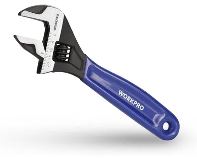 Obrázek produktu pro Nastavitelný klíč s plochými čelistmi, 150 mm, metrický, ocel Cr-V, rukojeť z bi-materiálu, rozsah 0-24 mm