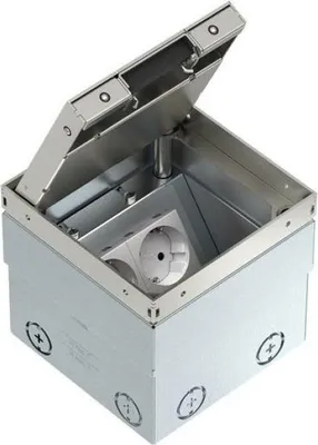 Produktbild von Obo Bettermann 7368324, CEE 7/3, Silber, Weiß, Edelstahl, IP20, IP40, IK10, Universal