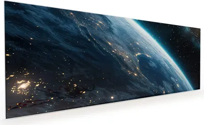 Produktbild von Küchenrückwand Spritzschutz Glas mit Motiv Planet im Universum 40 x 40 cm