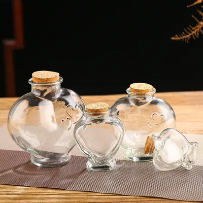 Produktbild von Dekorative Flaschengeschenke für Freundin oder Freund, Valentinstag/Weihnachten – Herzwunschflasche, Jubiläumsglas, Geschenke für Ehefrau oder Ehemann